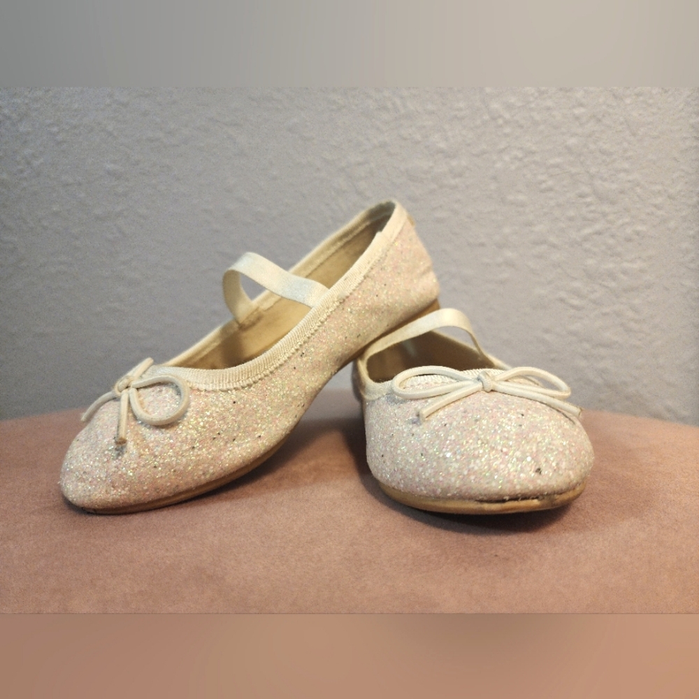 Cat & Jack Lily Glitter Ballet Flats 8T